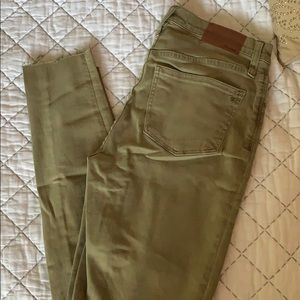 Olive Green Madewell Skinny Jeans